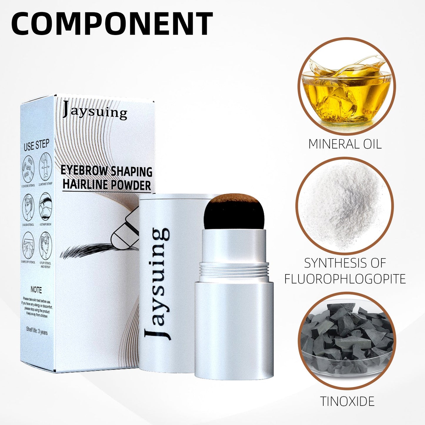Jaysuing Eyebrow Printing Set Eyebrow Powder Hairline Retouching Eyebrow Shape Portable Hairline Eyebrow Repair Shadow Powder - Korvel