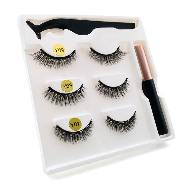 Premium 3D False Eyelashes with Magnetic Eyeliner