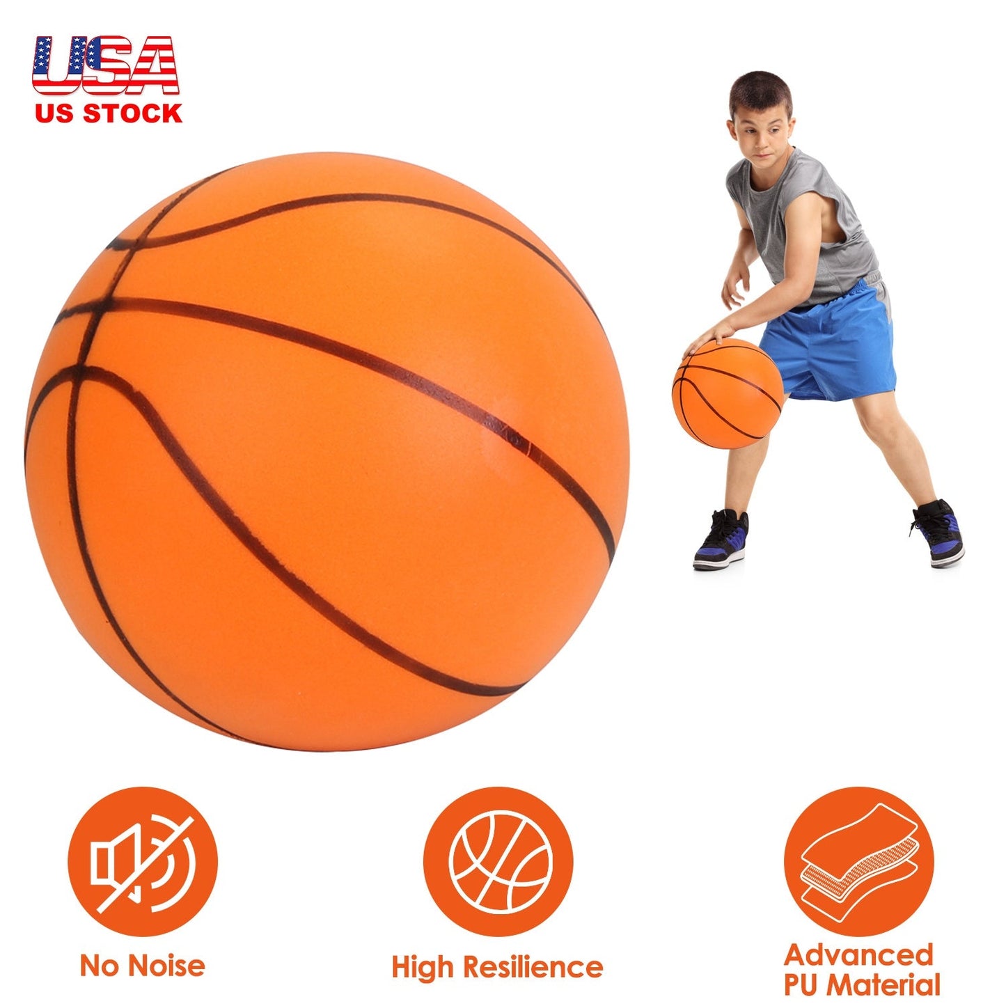 Pelota de Entrenamiento de Espuma para Baloncesto Silenciosa - Juego Interior de Bajo Ruido