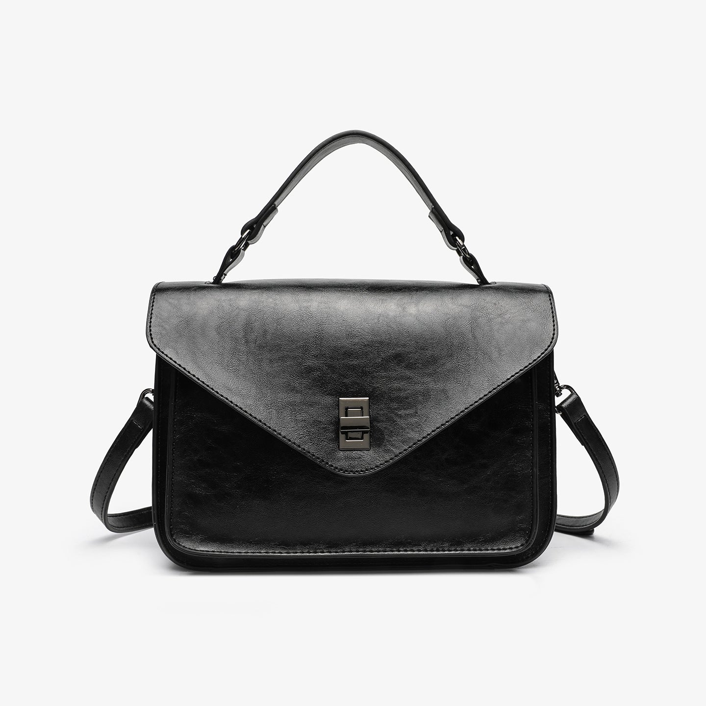Elegant Oil-Waxed Leather Crossbody Bag for Women
