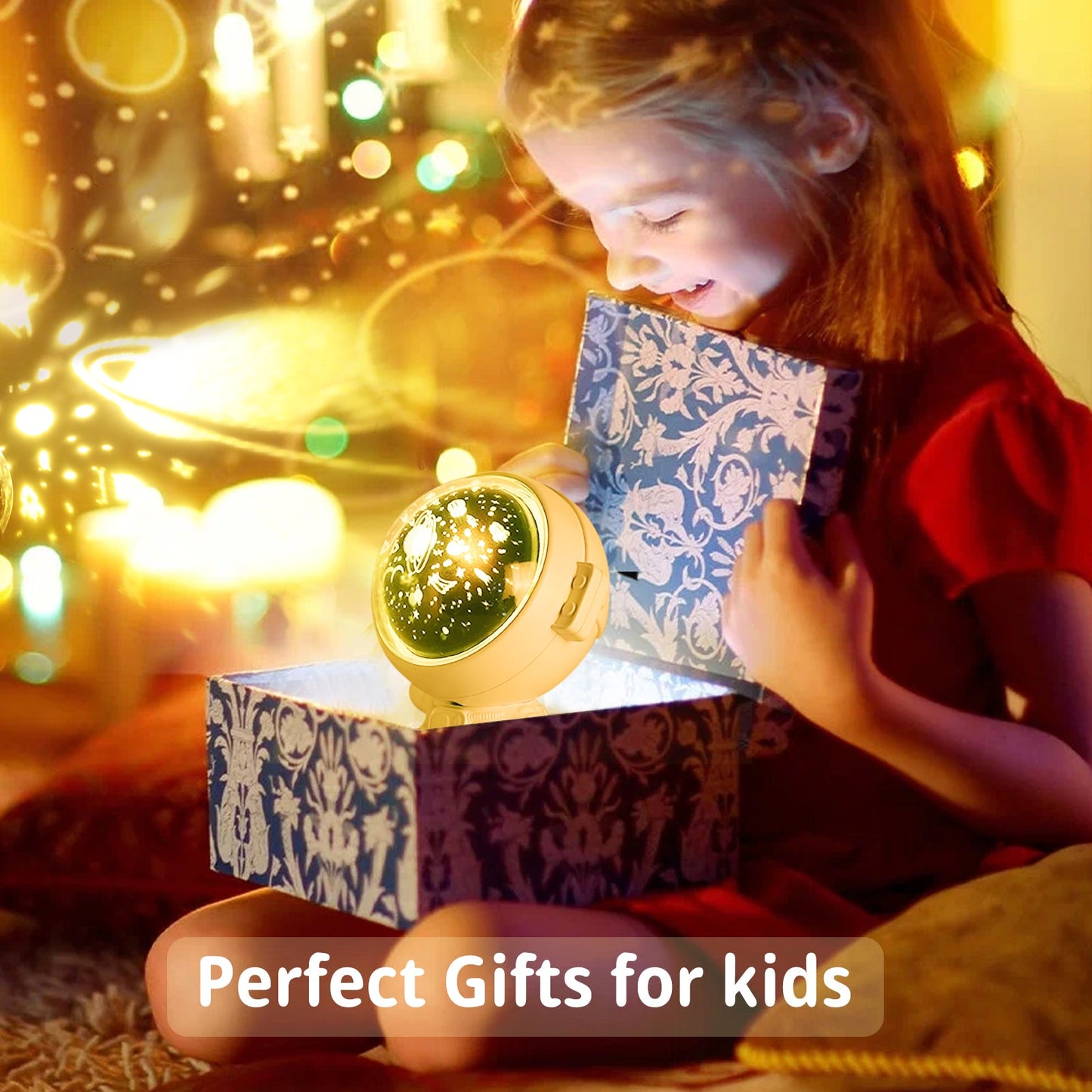 Galaxy Star Projector - Astronaut Night Light for Kids