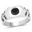 1.53 Carat Genuine Black Diamond Sterling Silver Engagement Ring