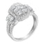 Bague cocktail en diamant en or blanc 14K - Taille 7