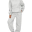 Plus Size Kangaroo Pocket Hoodie and Joggers Set
