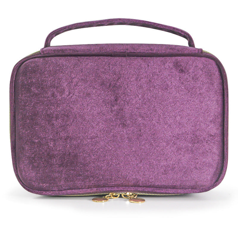 Sac à maquillage en flanelle - Portable et spacieux