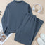 Collared Sweatshirt and High Waist Pants Active Set
