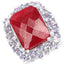 15.13 Carat Dyed Ruby & Tanzanite Sterling Silver Cocktail Ring