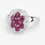 Anillo de Compromiso de Rubí Genuino de 1.54 Quilates en Plata Esterlina .925
