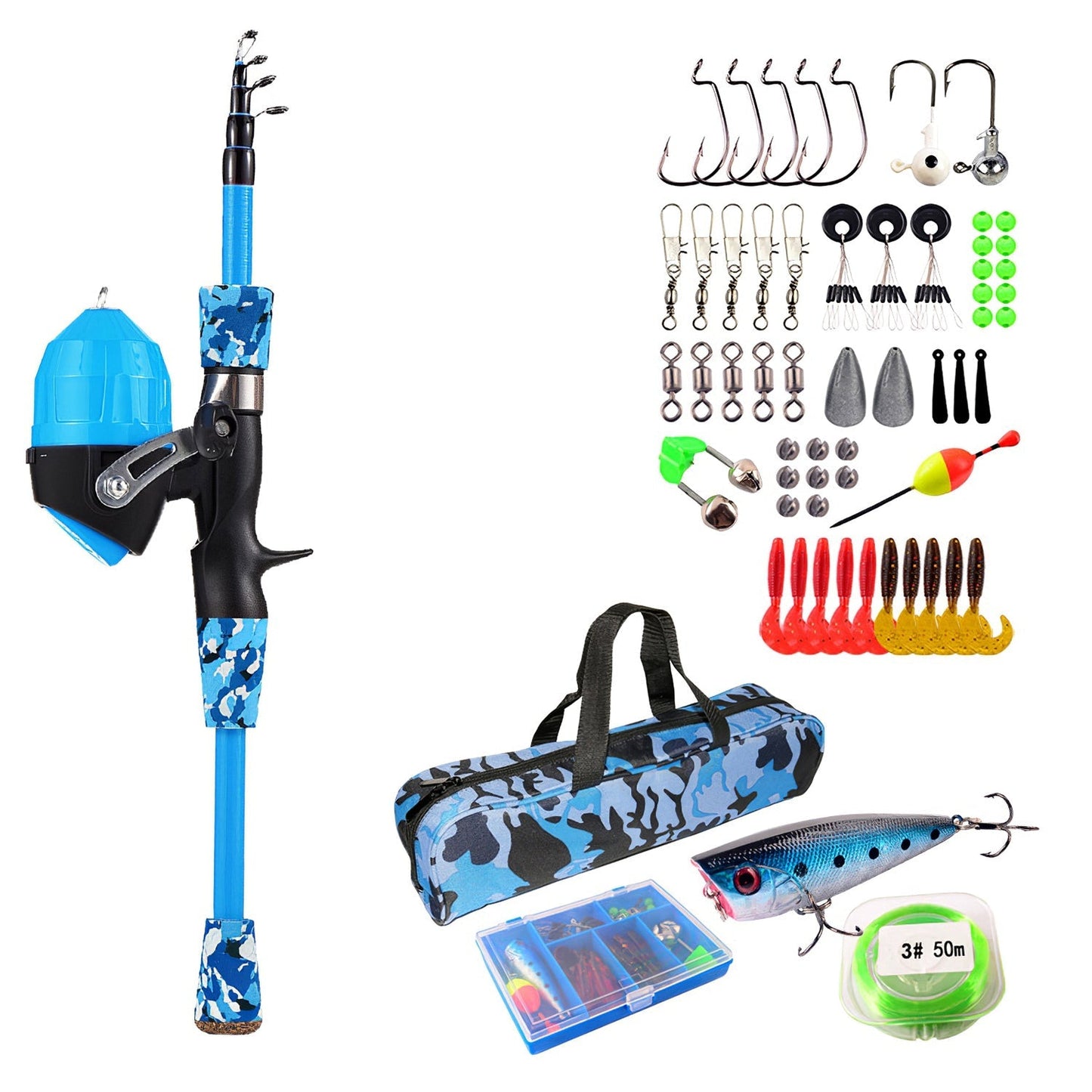 GBruno Kids Fishing Pole Set - Perfect Starter Kit