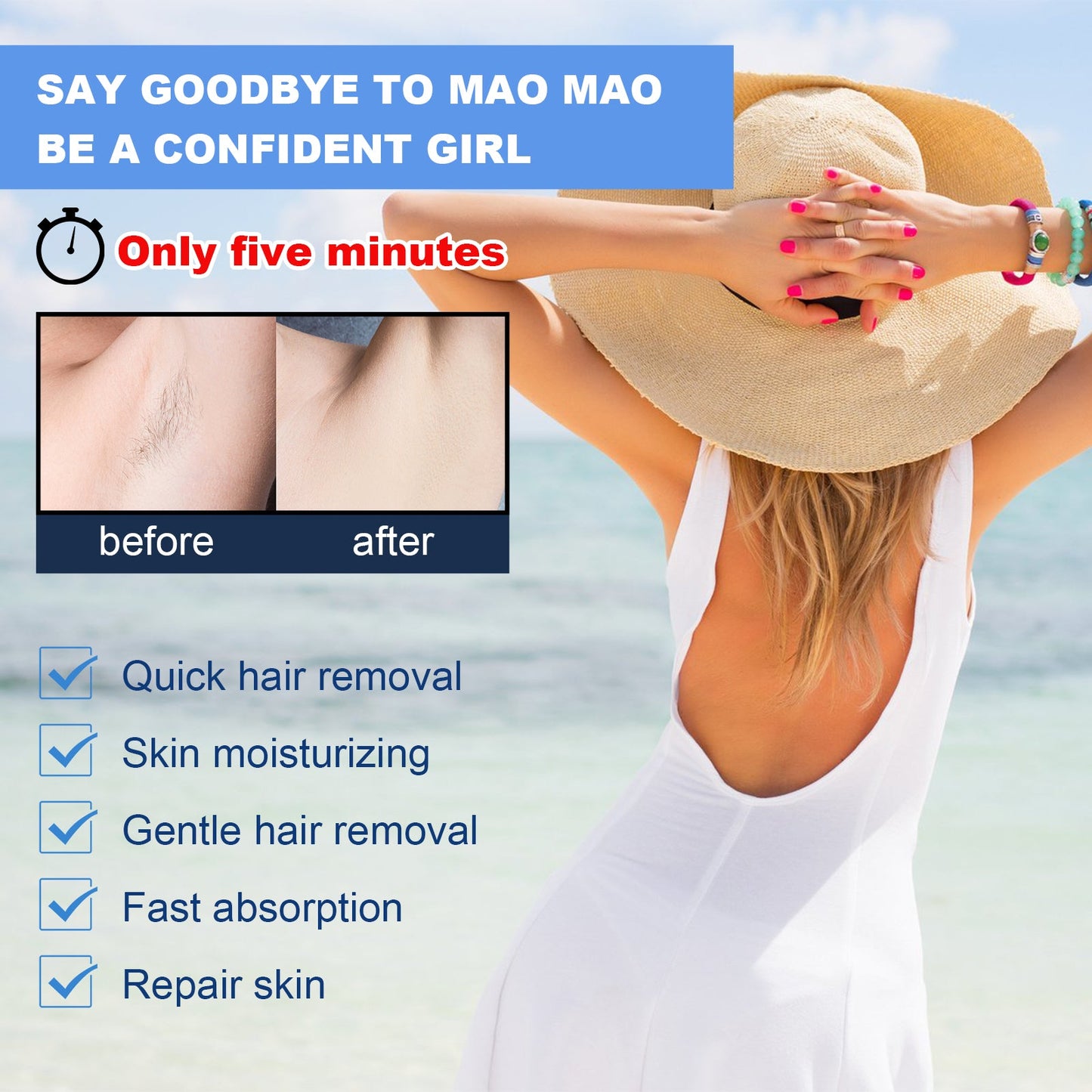 Painless Hair Removal Cream, Gentle Hair Removal Without Black Spots On The Whole Body Hair Removal Cream - Korvel