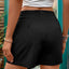 Perfee Decorative Button High Waist Skort