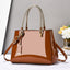 Fashionable Patent Leather Large-Capacity Handbag