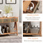 Medieval modern console table with entrance storage space, multifunctional entrance table with 3 drawers, open storage rack - Korvel