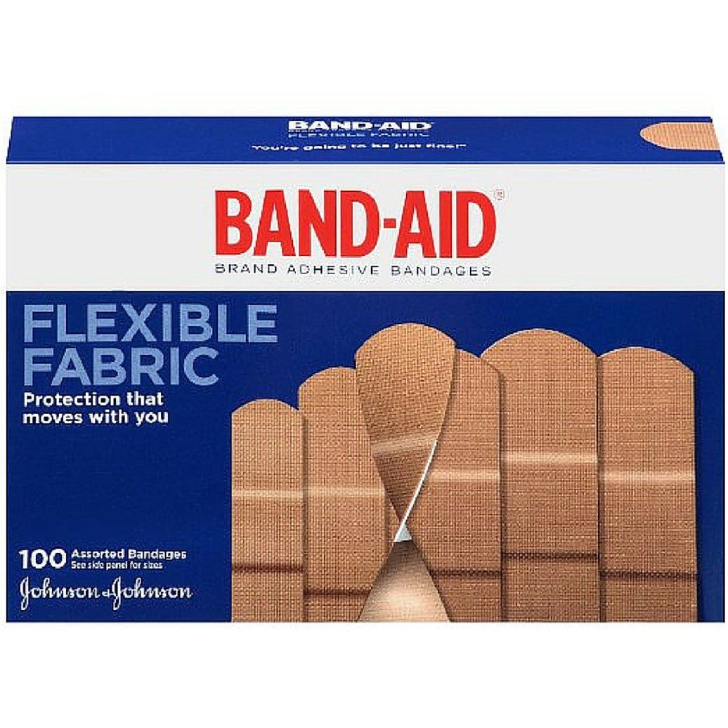 Flexible Fabric Adhesive Bandages - 3/4 Inch x 3 Inches
