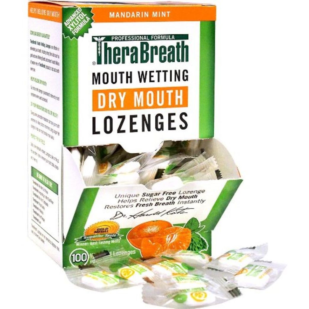 TheraBreath Dry Mouth Lozenges - Sugar Free Mandarin + Mint
