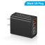 2.4A 2PD+2USB mobile phone charger charging head, American standard, European standard, British standard, travel charging head - Korvel