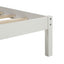 Elegante Estructura de Cama Plataforma Blanca Completa con Cabecera