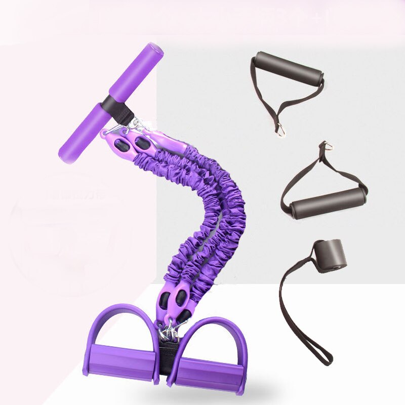 Multifunction Fitness Pedal Exerciser Sit-up Exercise Band Elastic Pull Rope Equipment Tummy Bodybuilding Tension Rope Antibreak - Korvel