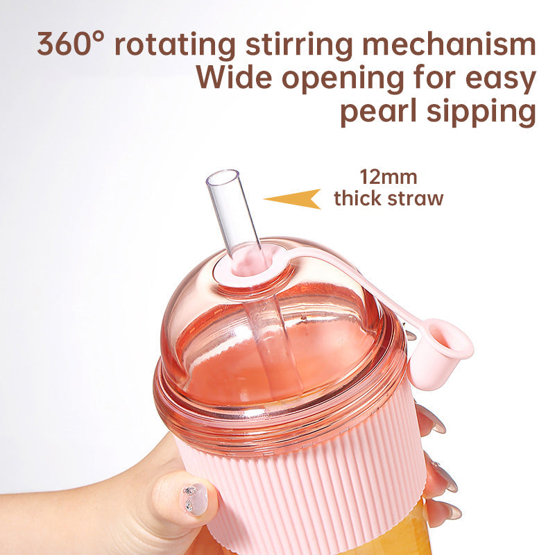 Gobelet à paille Ins-Style de 630ML avec couvercle – Parfait pour toute boisson