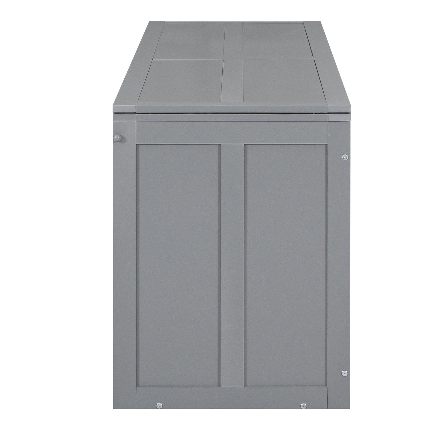 Queen Size Murphy Bed with Rotable Desk  Gray - Korvel