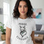 Feral Elegance Women’s Graphic T-Shirt – Wild Luxury Cat Design