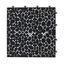 12 x 12 inch black interlocking deck tiles, plastic waterproofing, pebble pattern, pack of 12 - Korvel