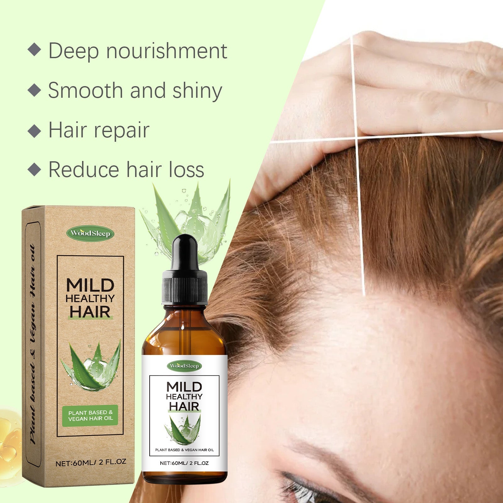 Vegetative Hair Care Essential Oil Gently Moisturizes And Repairs Dry Hair Vegetative Fragrance Prevents Frizz - Korvel