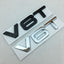 Suitable for Audi V6T V8T metal logo A4LA6LS7Q5Q3 displacement personalized modification leaf plate car sticker - Korvel