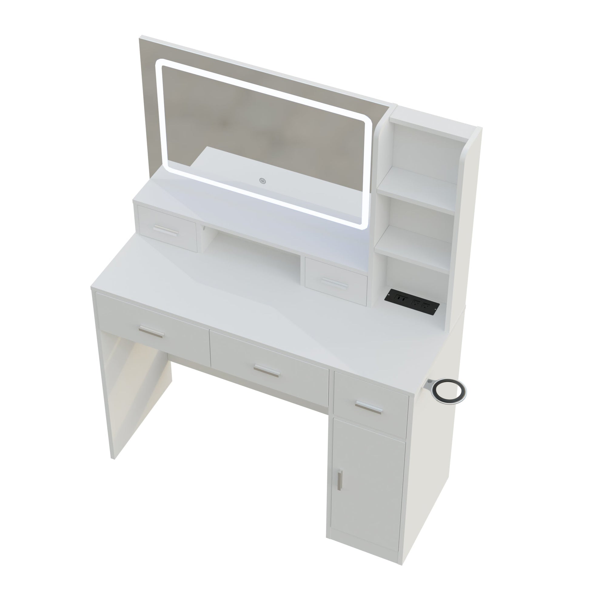 Smart mirror dressing table with drawers and storage cabinets, dressing table with bedroom dressing table, changing room - Korvel