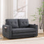 Three in one soft cushion cushion cushion sofa, folding mattress sofa bed, with side pockets and cup holder, dark gray - Korvel