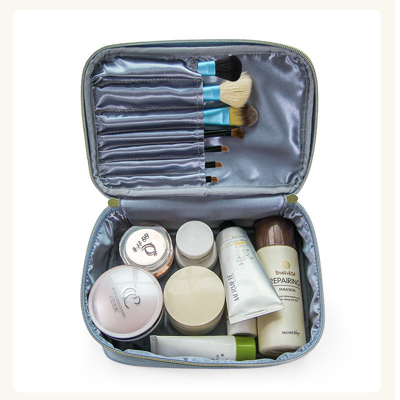 Sac à maquillage en flanelle - Portable et spacieux