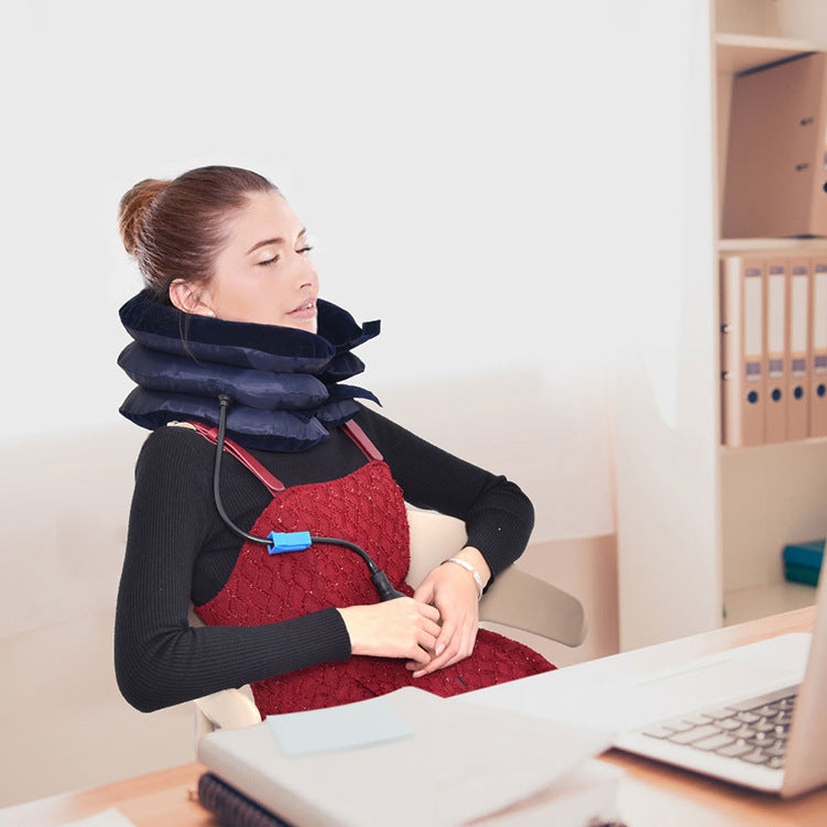 Swan Neck Correction Artifact Cervical Spine Traction Device Cervical Spine Neck Traction Belt Inflatable Neck Protection - Korvel