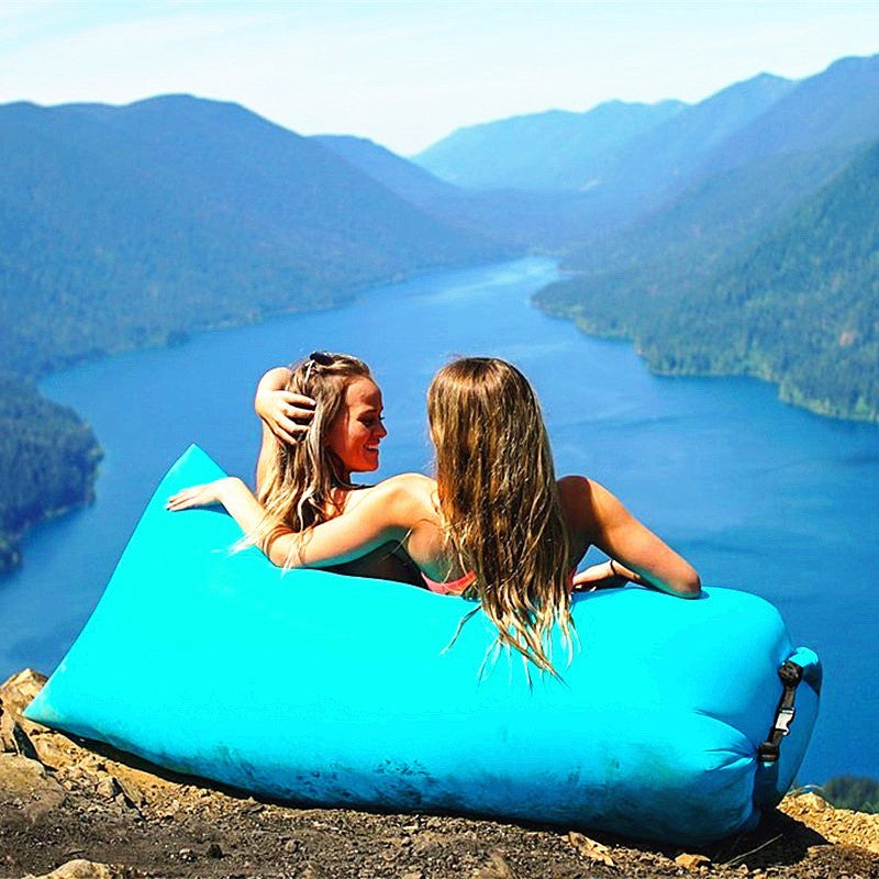 Sofá de Aire Exterior Premium - Lounger Inflable Rápido