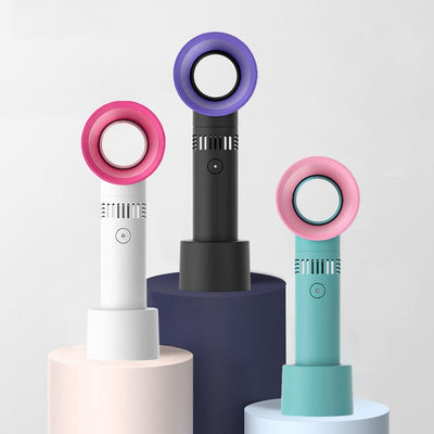 Mini Portable USB Rechargeable Handheld Fan with Night Light