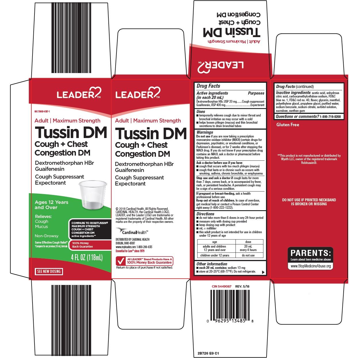 Líquido Leader Tussin DM 237ml