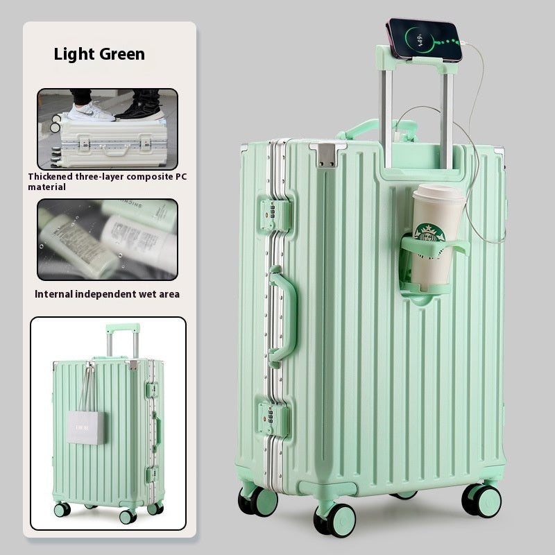Large Capacity Travel Aluminum Frame Carry-On Luggage