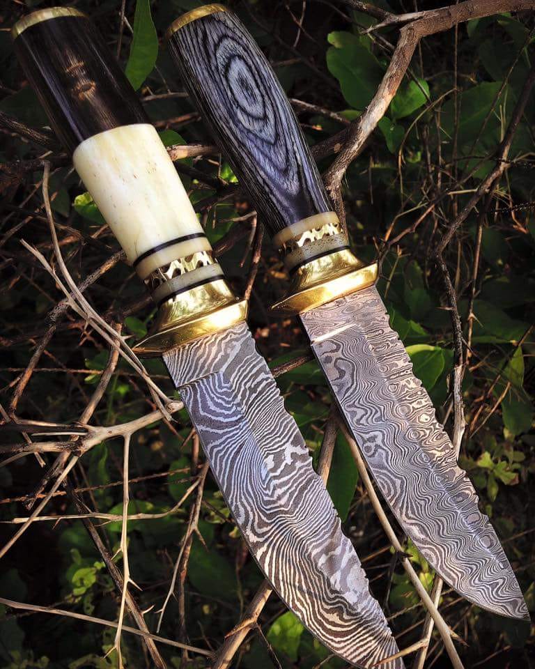 Premium Handmade Damascus Steel Hunting Knife Set - Korvel