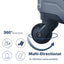 3 Piece Luggage Sets ABS Lightweight Suitcase with Two Hooks, Spinner Wheels, TSA Lock, (20/24/28) Gray - Korvel