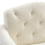 COOLMORE modern style armchair, plush decorative fabric armchair with golden metal legs (white teddy bear) - Korvel