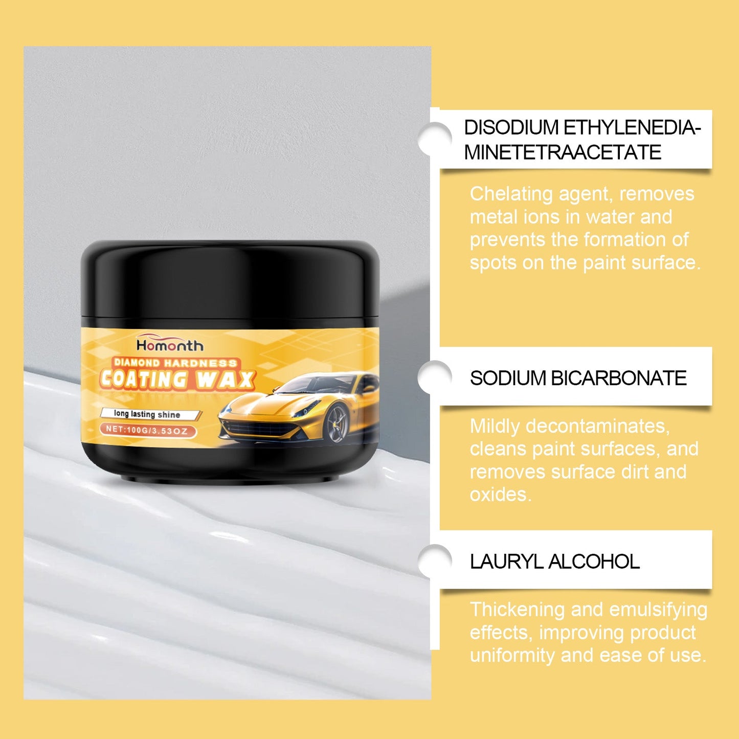 Automotive Polishing Wax, Automotive Crystal Coating Polishing, Maintenance, Polishing And Waxing Refurbished Wax - Korvel