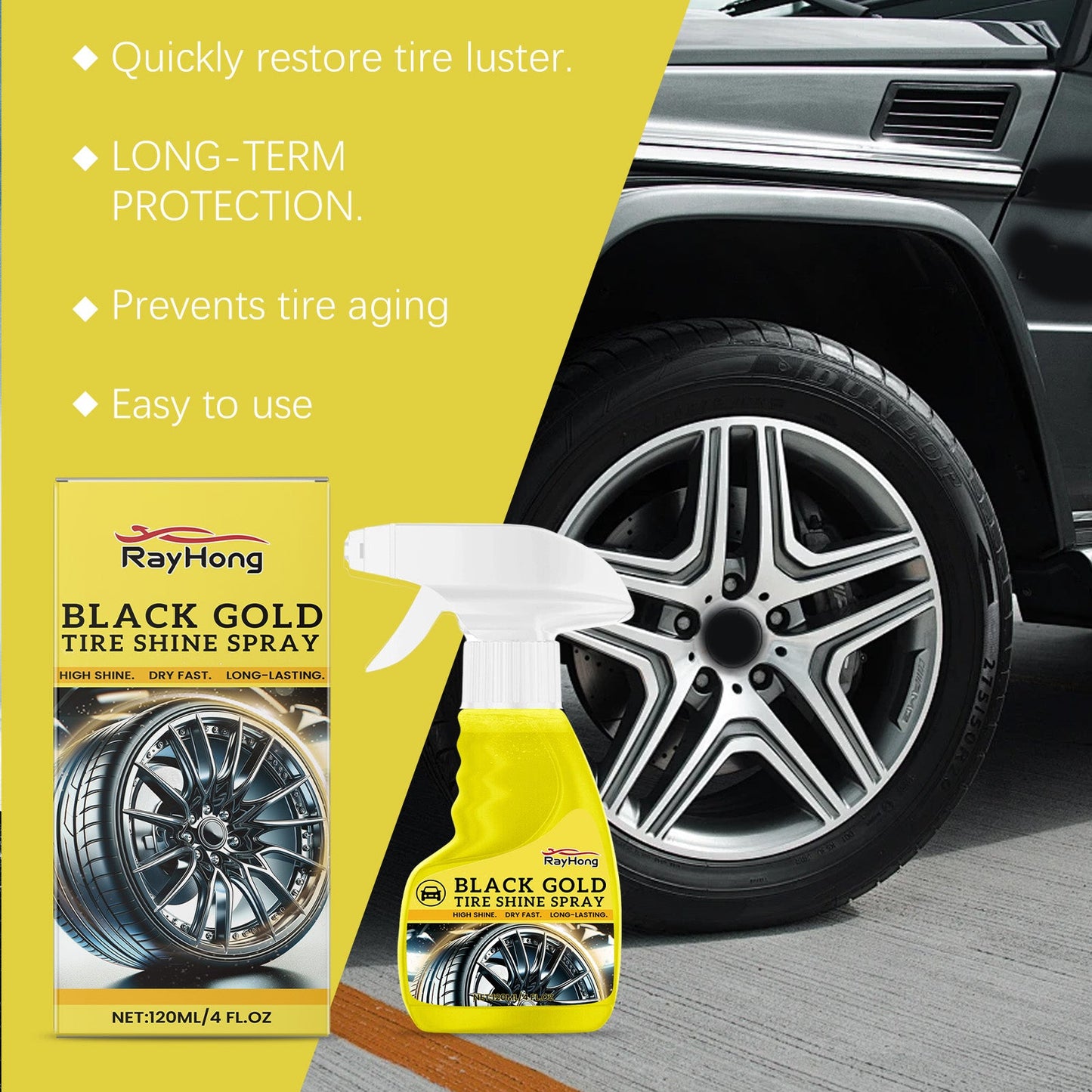 Car Wheel Shine Spray Car Wheel Clean Stain Polishing Coating Liquid Coating Agent - Korvel