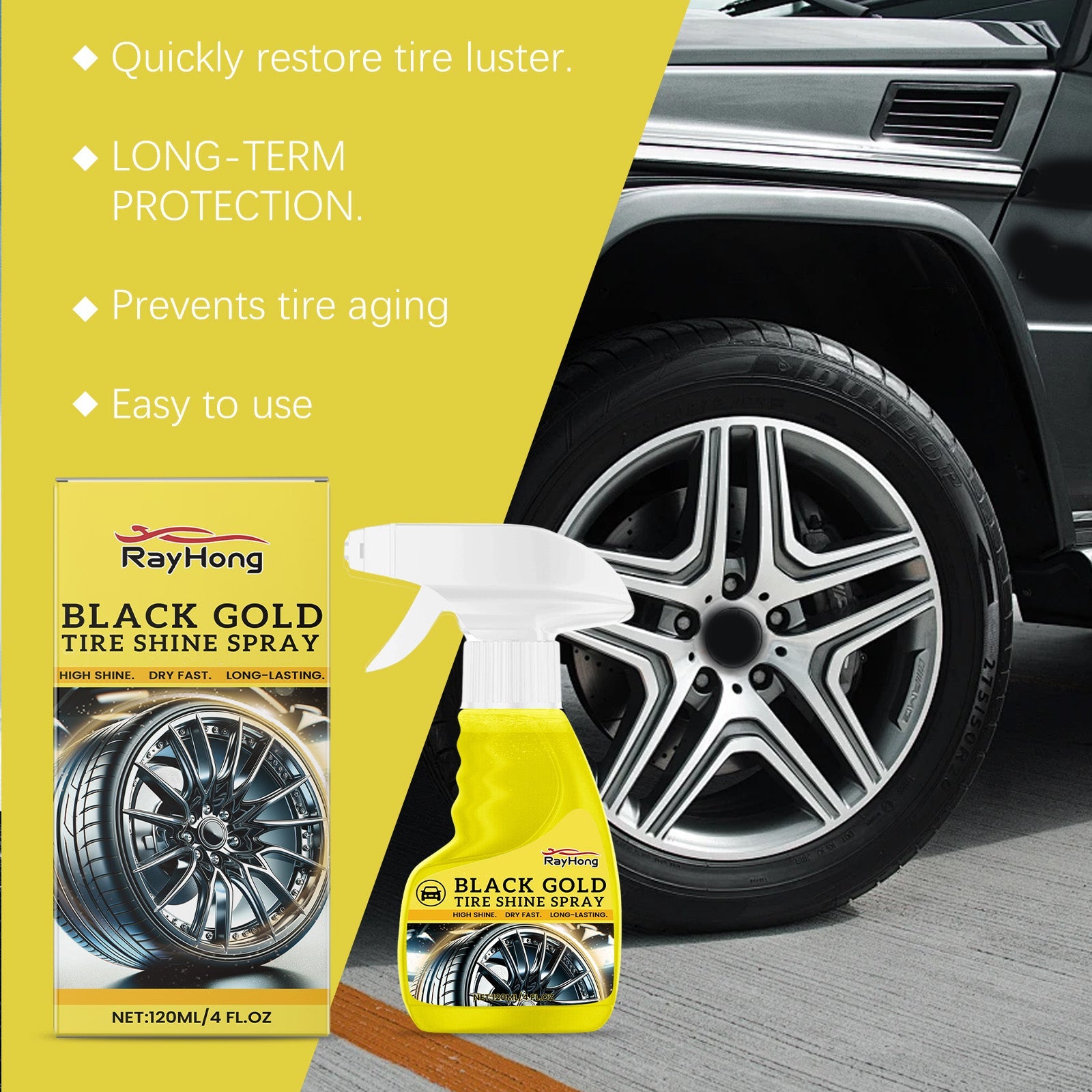 Car Wheel Shine Spray Car Wheel Clean Stain Polishing Coating Liquid Coating Agent - Korvel