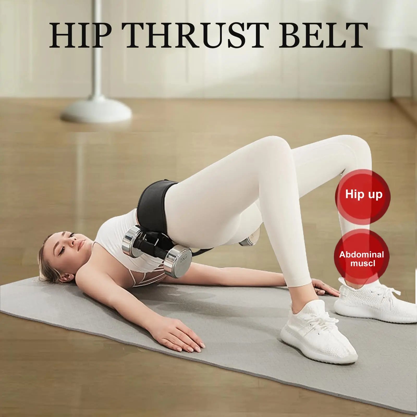 Cintura di spinta dell'anca Glute Bridge Pad Workout con manubri Kettlebells per squat Lunges Bridges Dips Training Home Gym Equipment - Korvel
