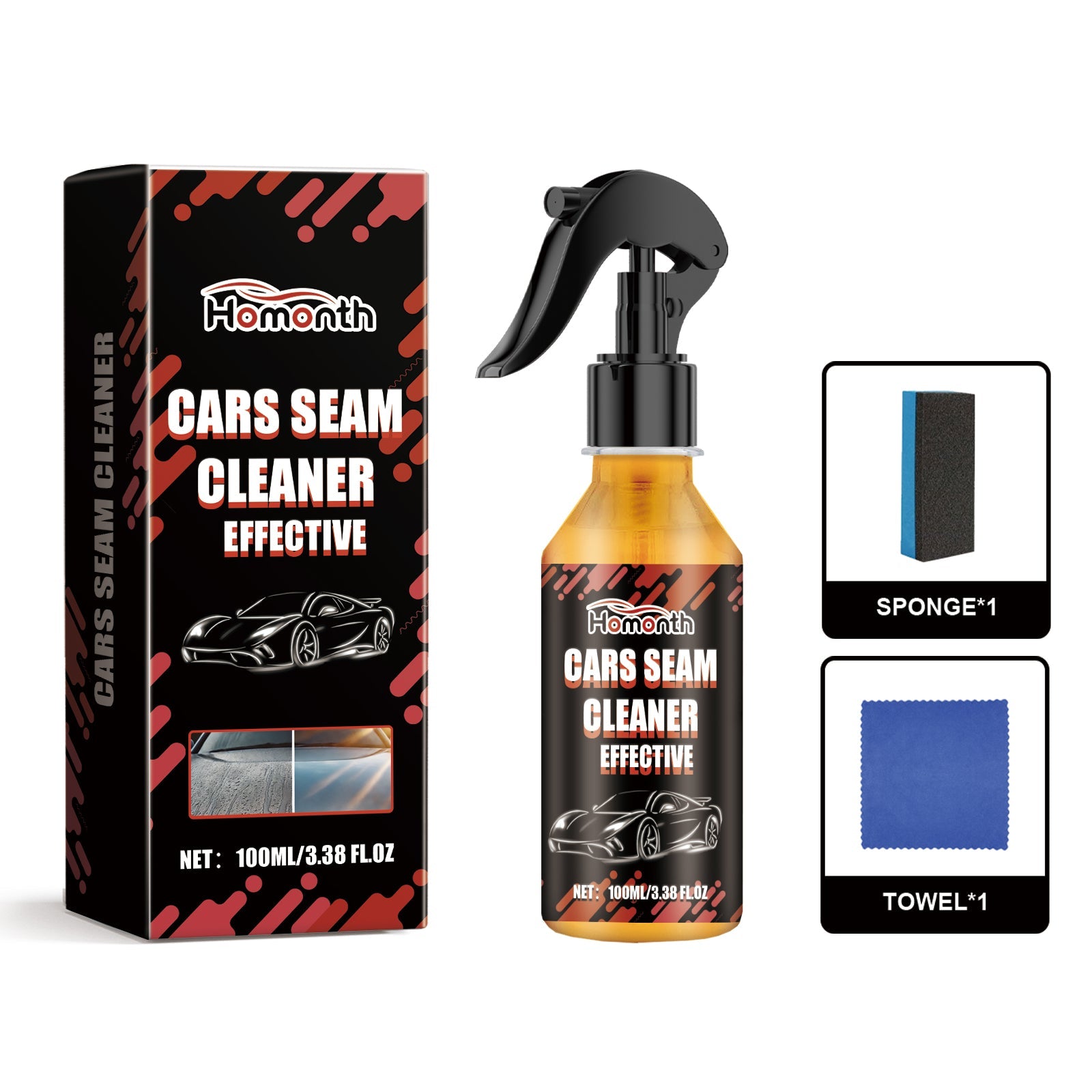 Car Water Stain Cleaner Car Stain Remover Polish Gentle Care Car Paint Gap Cleaning Spray - Korvel