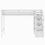 Twin over Full Loft Bed with Staircase,White - Korvel