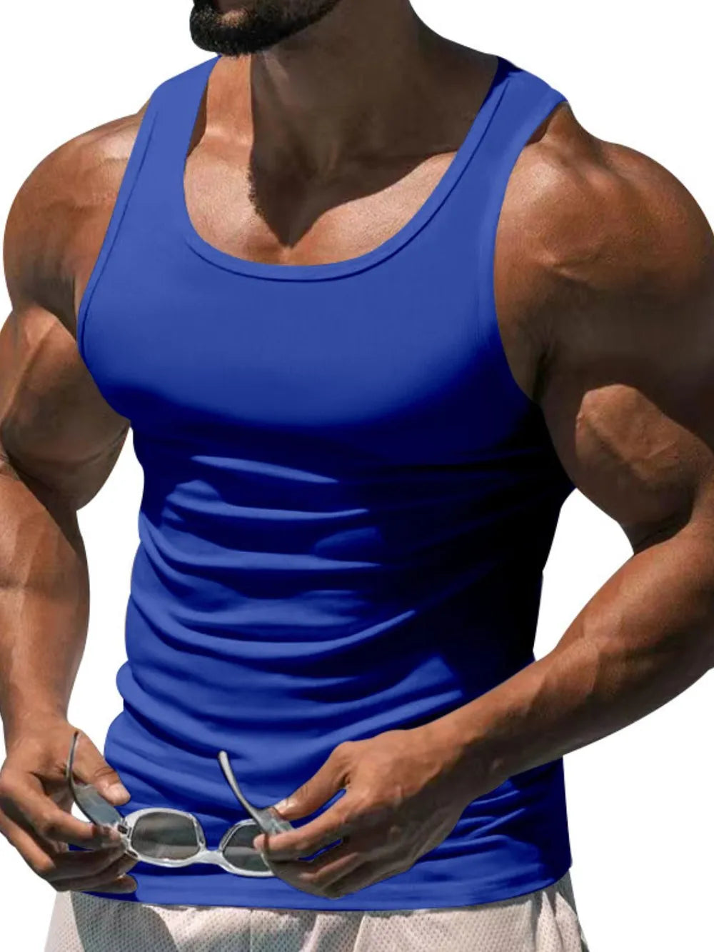 Débardeur à larges bretelles pour hommes grande taille