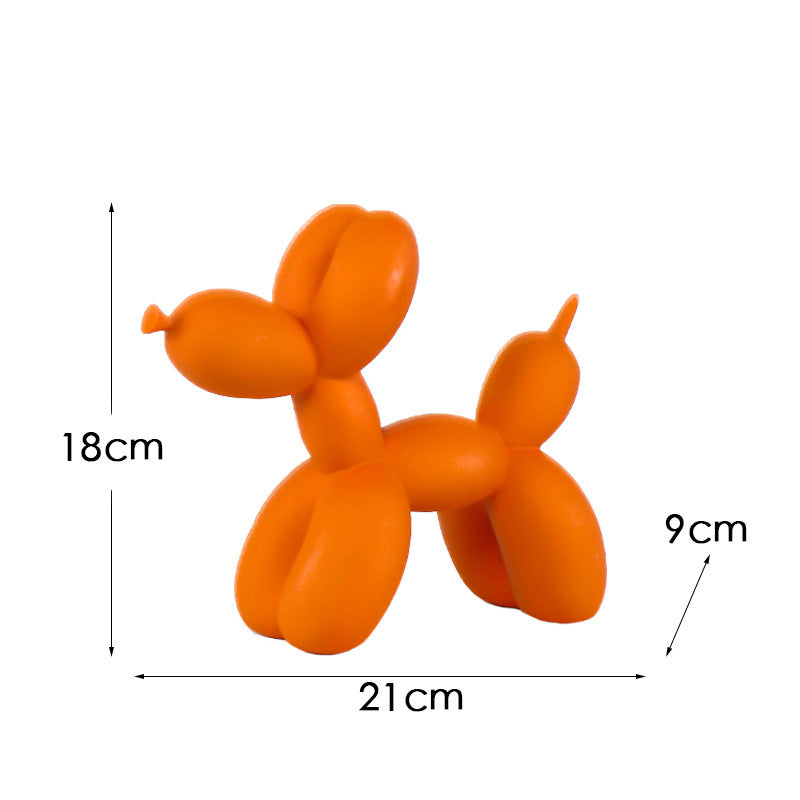 New black and white plaid balloon dog ornaments creative TV cabinet wine cabinet living room porch resin crafts - Korvel