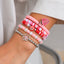 Sweet acrylic bead bracelet with cute strawberry soft ceramic CCB bracelet set - Korvel
