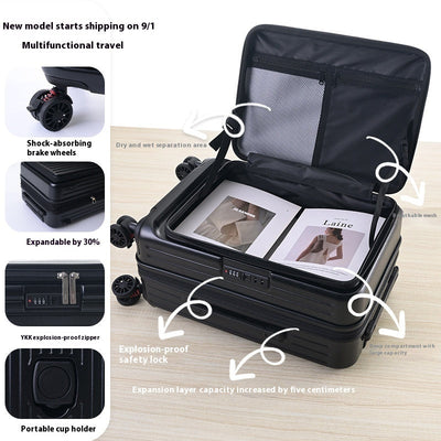 Three-Piece Expandable Carry-On Suitcase Set