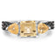 Anillo de Citrino Genuino de 2.71 Quilates y Diamantes Champagne en Plata Esterlina